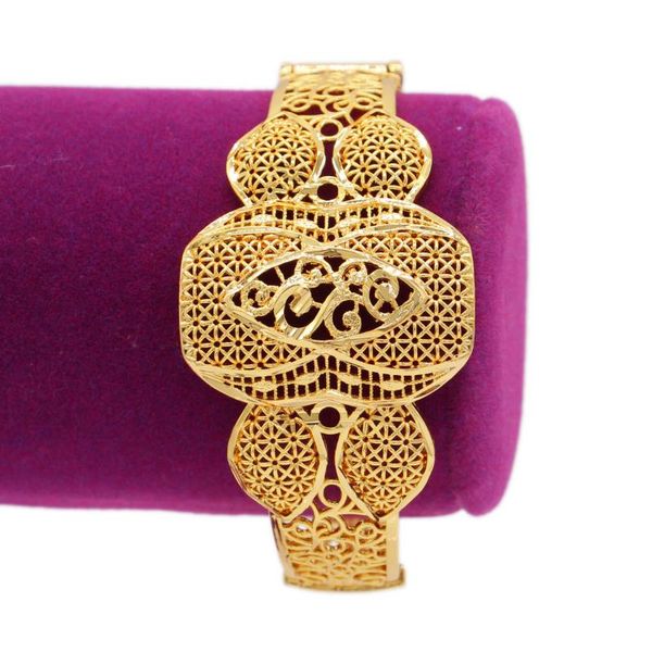 

pinxun ethiopian bangle size for women gold color dubai bridal wedding bracelet african arab jewelry 1227-3, Black