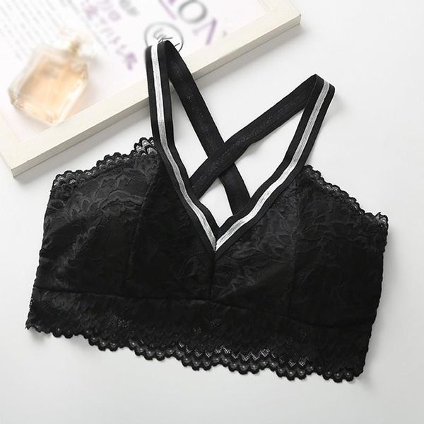 

deep v beautiful back push up bras for women french style chest pad lace bralette underwear soft thin seamless bras1, Red;black