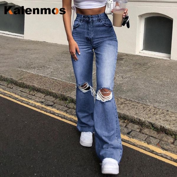 

jeans women skinny casual pants hip-hop ripped stretch paint beggar jeans pants big size plus size 3xl streetwear, Blue