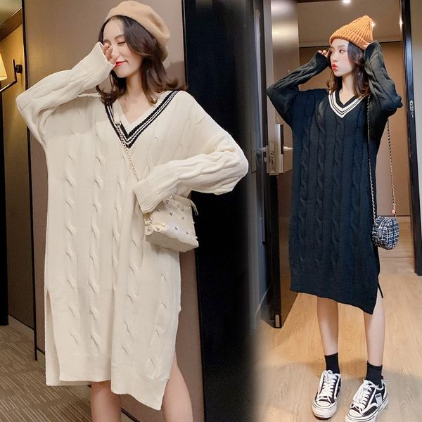 

hemp core autumn pattern women's wear women's dressfashion dress with hemp core and autumn pattern 2020 sinxa, White;black