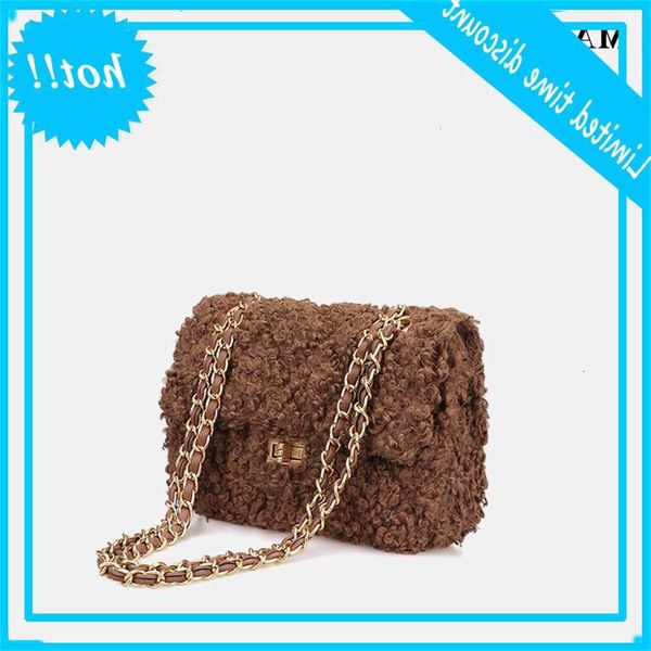 

maidudu new winter plush messenger bag for women