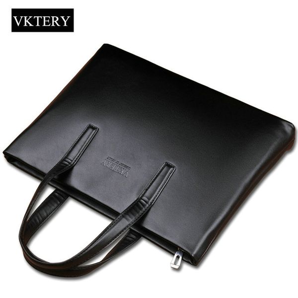 

business leather shoulder bag men lapbags office large capacity man briefcase purse