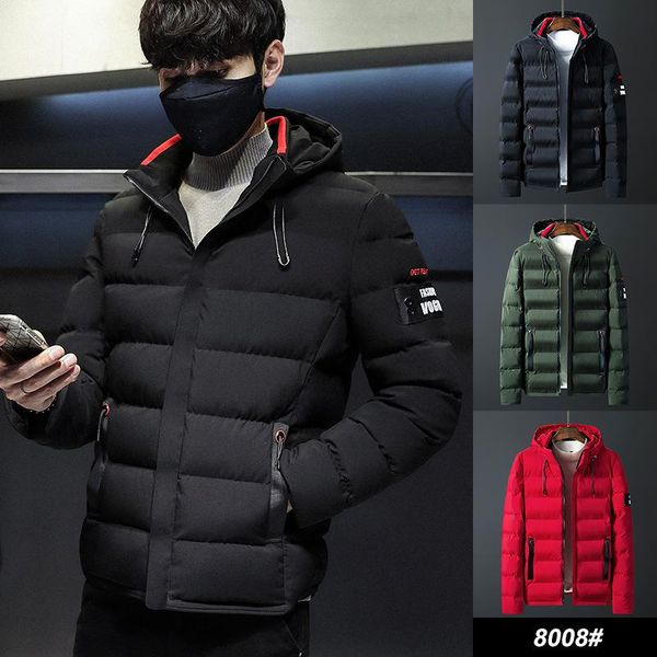 

2020 new luxury designer men's padded jacket winter new style men's slim-fitting padded jacket coat bread coat, Black