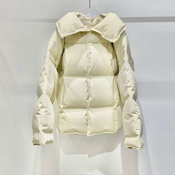 

2020 new winter women colorful solid zipper down jackets parka office ladies chic white duck down thick warm outerwear coat, Black;brown