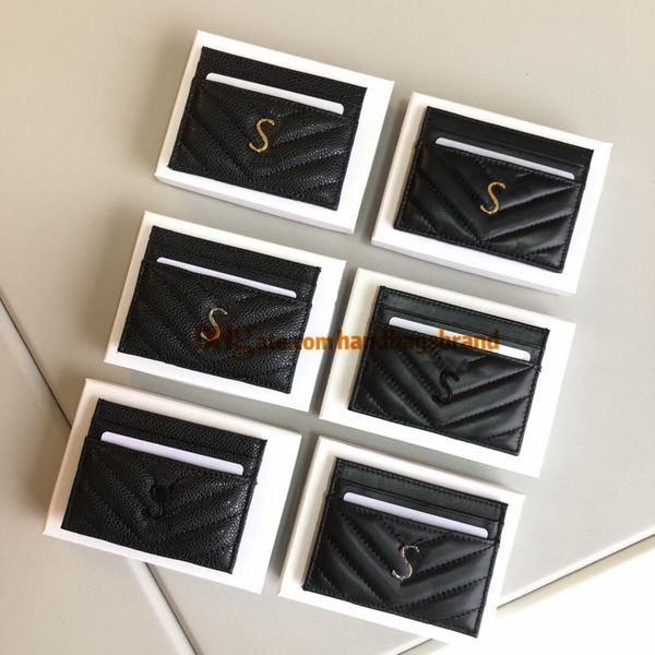 

printing cardholder women y letter lychee pattern holders luxury designer leather famous printing retro wallet mini bank card bag ultra slim, Brown;gray