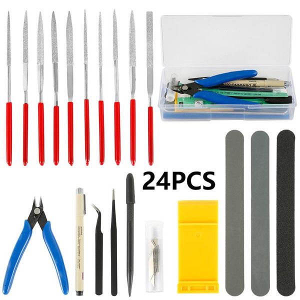 

diy modelling tools set craft repair fix kits model diy accessories cutting mat self healing grinding machine polishing tools