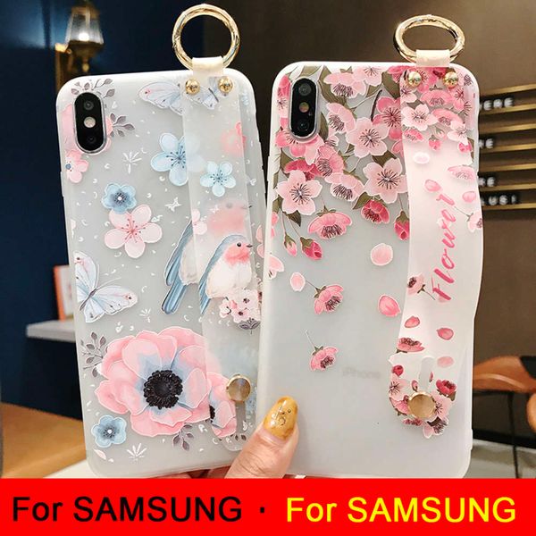 

sewqsamsung galaxy s9, s8, s10 plus, note 8, 9, s10e, a750, a40, a60, m20, wristband, tpu soft covervtrvgt