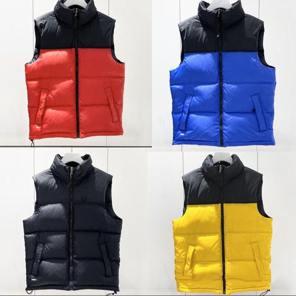 

fashion design mens down vests stand collar sleeveless parkas sport style mens casual vest coat mens clothing 5 colors size xs-2xl, Black;white