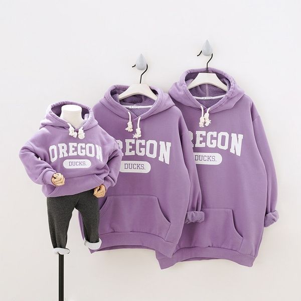 

boys winter sweaters autumn mother and daughter clothes christmas family matching hoodies sweaters fleece fur love mom baby 201104, Blue