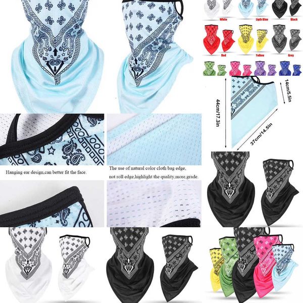 

factory23jqpendant ice silk sport bandana triangle fashion face mask tube scarf neck legging cover fishing headband hiking a