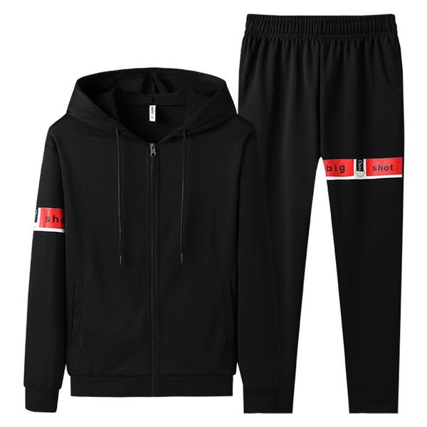 

2 piece running set new 2020 men's tracksuit hooded hip hop zipper bashetball men's tracksuit mens clothing sportwear sets, Gray