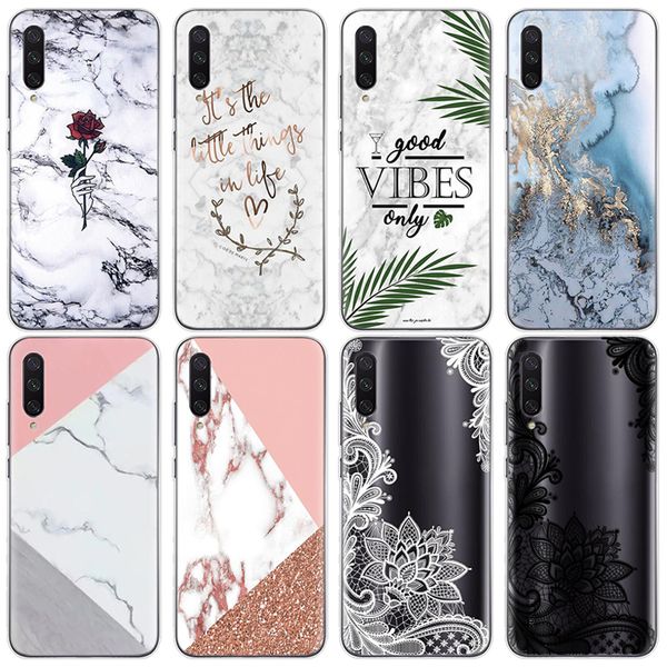 

коке a 3 6,01 дюйма телефон силиконовый капа для xiaomi mi a3 задняя крышка тпу мягкий шаблон marble защиты девушки