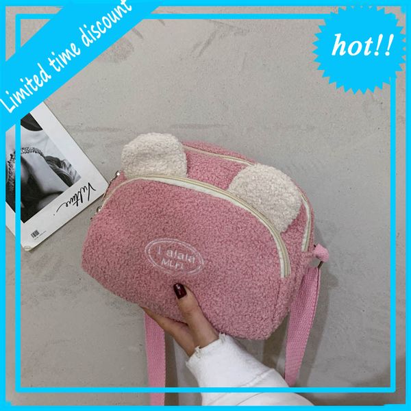 

cute plush women's 2020 new foreign style messenger bag