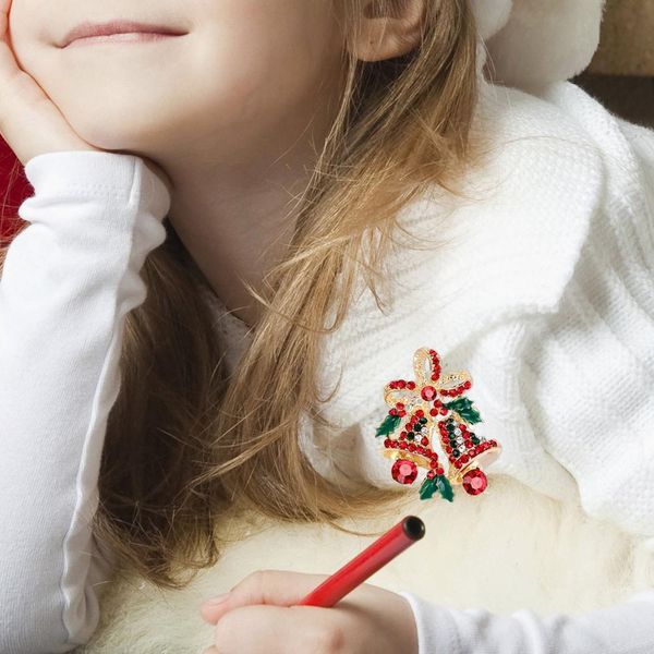 

fengreise rhinestone брошь кулон с рождеством декор для домашнего колокола рождественский орнамент 2020 navidad подарочный декор новый год 2