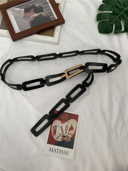 

net red fashionable ins style hollow decoration belt women with suit sweater coat skirt long waist cover, Black;brown