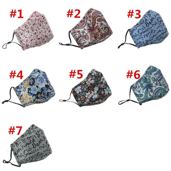

dust mask fashion respirator printed cotton design can be washed with water and inserted pluggable filter face masks 200pcs t1i2163