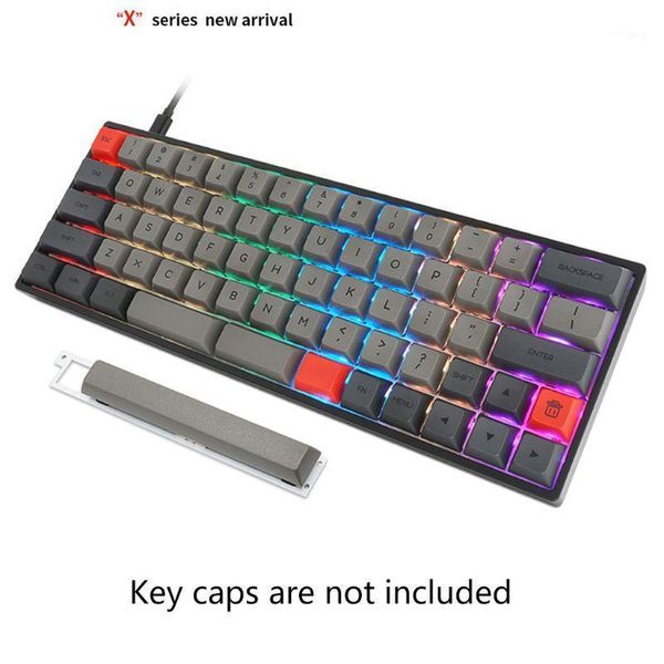 

1set swappable gk64xs pcb custom mechanical keyboard kits rgb switch type-c usb port for most plate wooden case1
