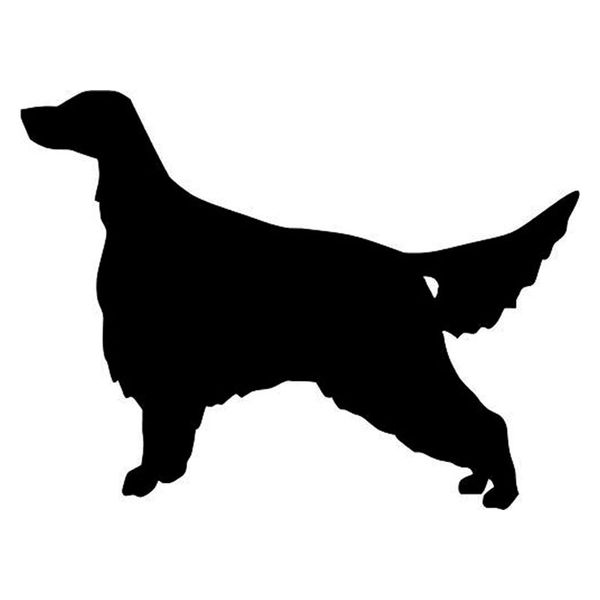

12.7*9.5cm irish setter dog vinyl decal personality car stickers truck car styling decoration black/silver s1-0399