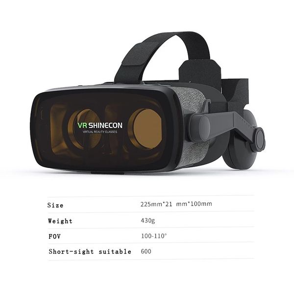 

new game lovers vr shinecon vr virtual reality goggles d glasses google cardboard vr headset box for .-. inch smartphone