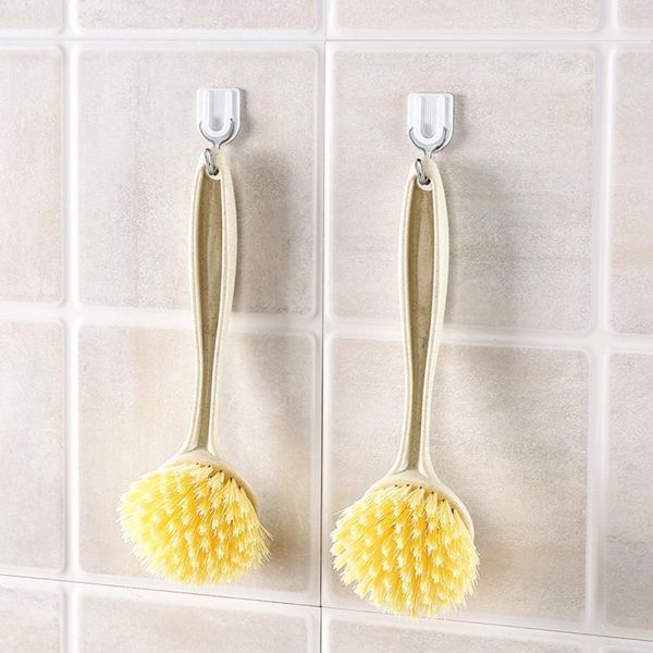

practical hanging natural wheat straw long handle pan pot brush dish bowl washing cleaning toilet brush kitchen cleaning tools h wmtwca