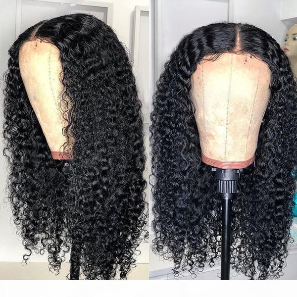

9a kinky curly full lace wig with baby hair preplucked brazilian virgin glueless lace front human hair wigs for black women, Black;brown