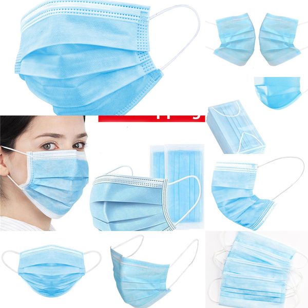 

dustproof disposable face dust-proof non-woven 3-layer filter, masks pm2.5 ear-loop mask,dhl ing