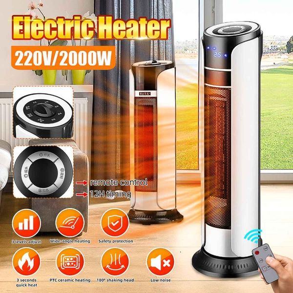 

2000w home heater fan portable electric heater home heating electric warmer air fan stove office room with remote control