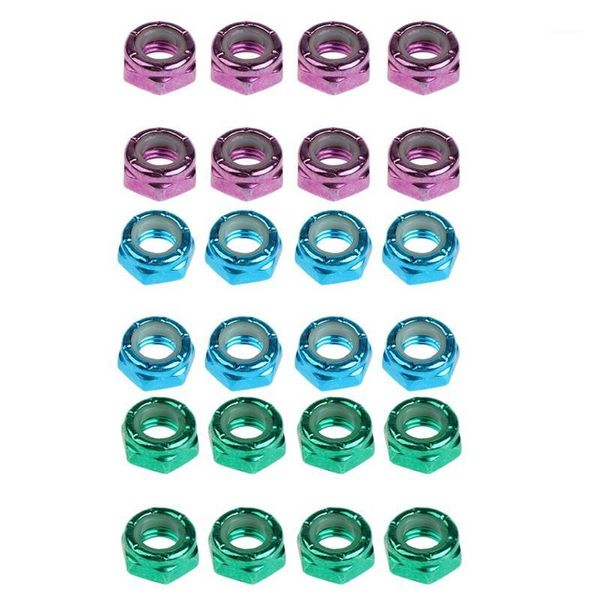 

skateboarding sews-24pcs skateboard truck wheel axle screw nuts longboard hardware accessories1