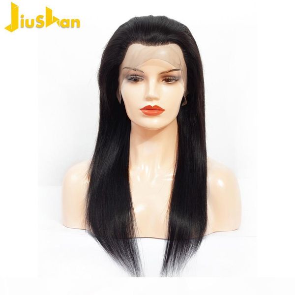 

13x4 lace front human hair wigs straight lace frontal wigs remy lace front wigs with baby hair brazilian straight wig, Black;brown