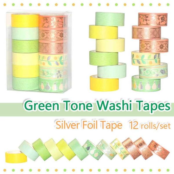 

5Pieces/Lot 12Rolls/Set Washi Tape Paper Sticker DIY Scrapbooking Adhesive Masking Tape Decorative Sticky Gifts Washi Tapes Office Supp 2016