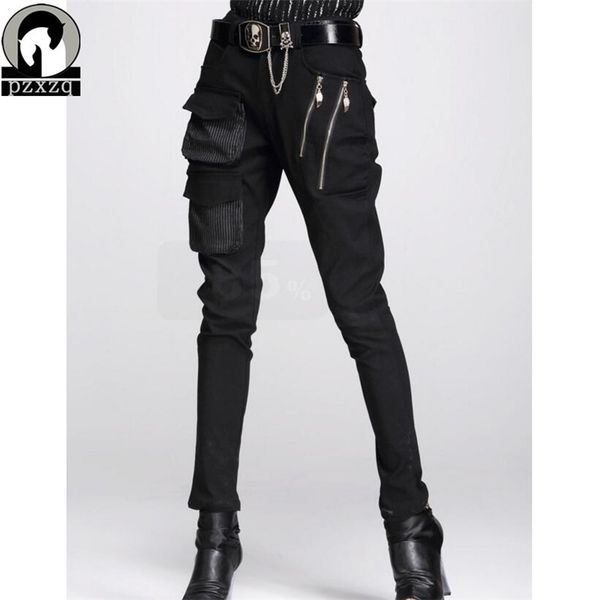 

fashionable women's european style harem pants black pencil pants 100% high-quality elastic waist stretchable material n y200418, Black;white