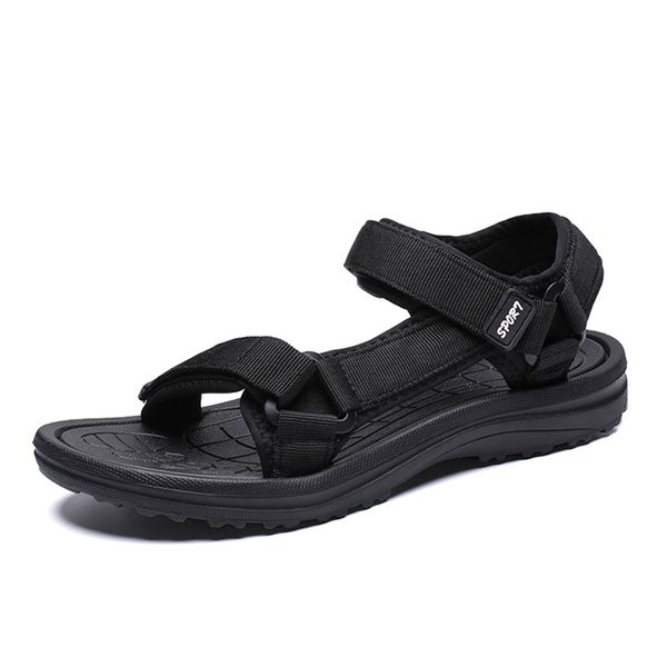 

summer outdoor men flats casual beach athletic shoe breathable sport sandals open toe sandals non-slip flat men shoes mar 2 y200107, Black