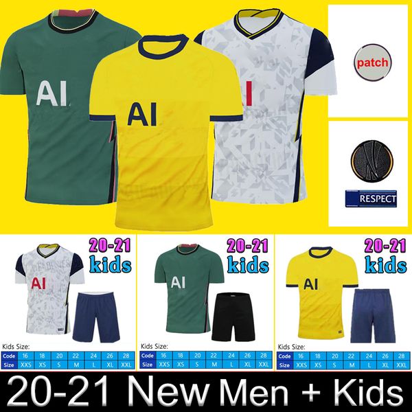 

2020 2021 new thailand tottenham jersey kane son bergwijn ndombele soccer jerseys lucas dele totte nham football shirt men + kids kit, Black;yellow
