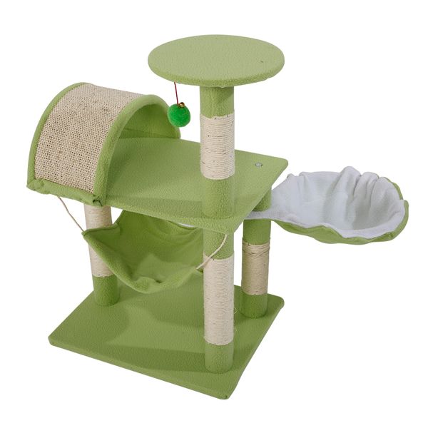 

m46 32" stable cute sisal cat climb holder cat tower lamb green superior materials ensures good quality stability and safety