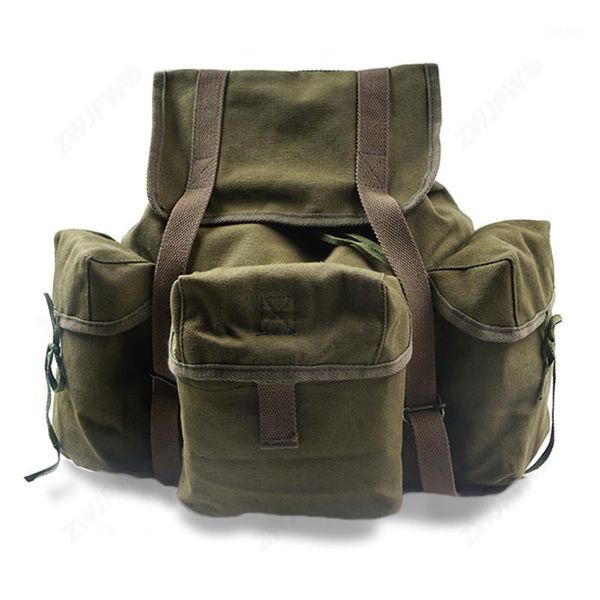 

waist support us army m14 washed canvas retro backpack with large capacity and, Black;gray