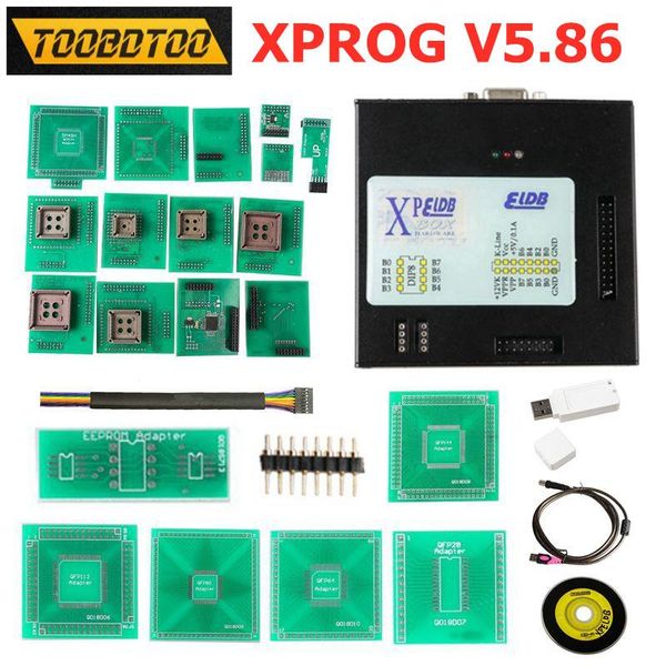

black metal box xprog-m v5.86 ecu programming interface xprog 5.86 firmware v4.4 add more authorization no need to activate