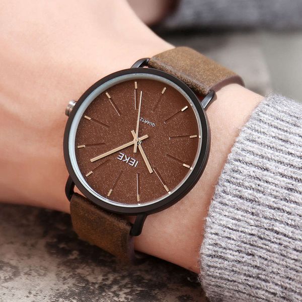 

student fashion belt waterproof personality simple quartz men's watch tz5z, Slivery;brown