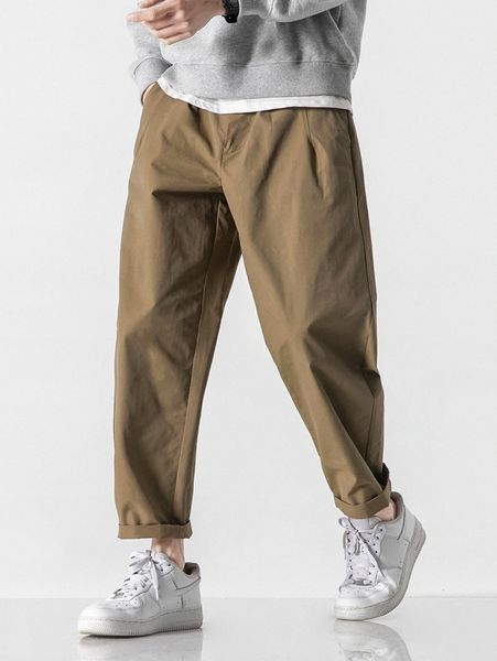 

men slant pockets pants g44v#, Black