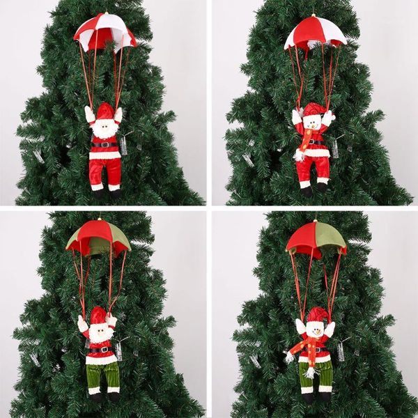 

universal santa claus snowman parachute hanging ornament christmas gift1