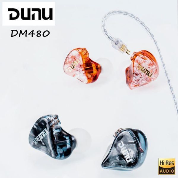 

genuine dunu dm480 hifi stereo earphone dual titanium dynamic driver hi-res audio earbuds dj monitor headset in-ear iem dm-4801