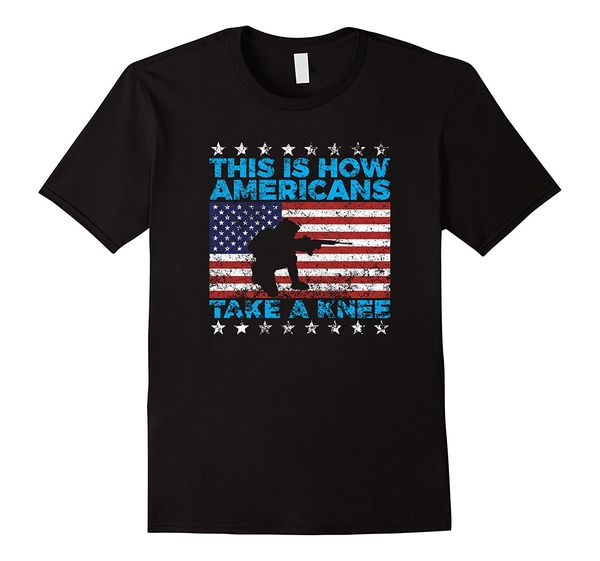

sport 2019 new summer tee shirt this is how americans take a knee national anthem t shirt cool t-shirt