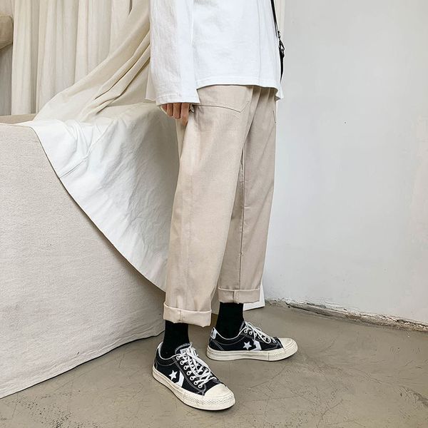 

men's trousers 2021 spring and winter new size s-5xl straight pants fashion young clothes s4b1, Black