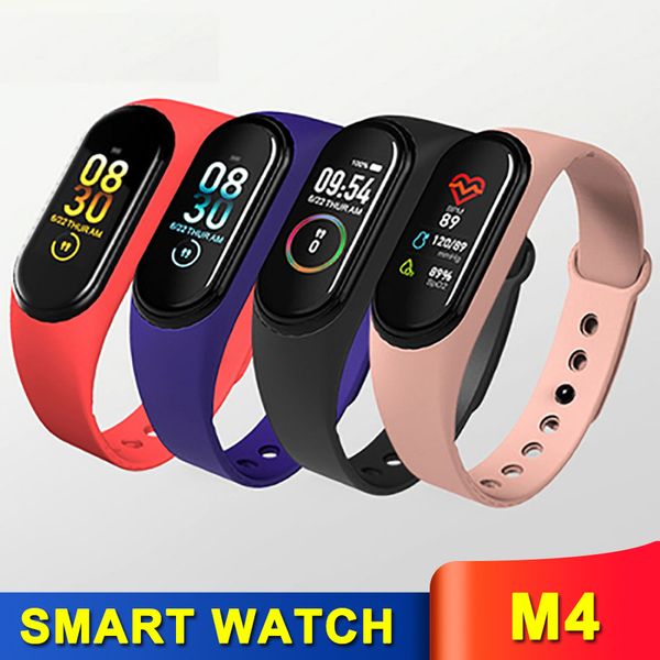 

m4 smart band fitness tracker sport bracelet heart rate smarts watch 0.96 inch smartband monitor health wristband smartwatch