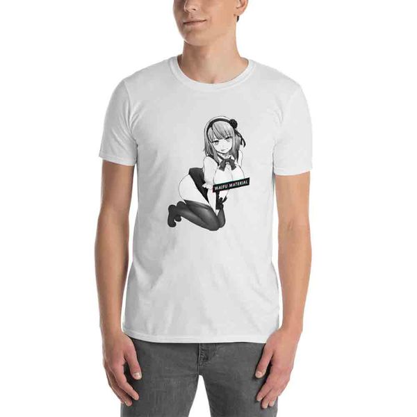

sport waifu material japanese anime brand man t shirt 2019 new brand tee cotton clothes new printed t shirts