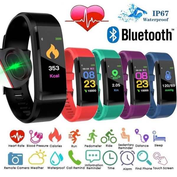 

men's and women's waterproof sports watch, intelligent heart rate control wristband, bluetooth, ip65115