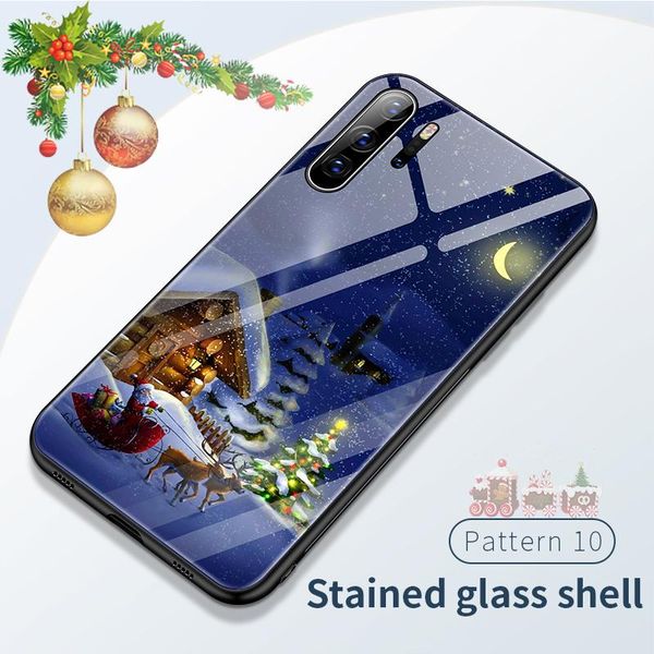 

christmas deer дерево стекло телефон чехол для huawei p30 p20 p10 lite plus mate 30 20 10 pro honor 10 9 cute sqcgtt bdejewelry