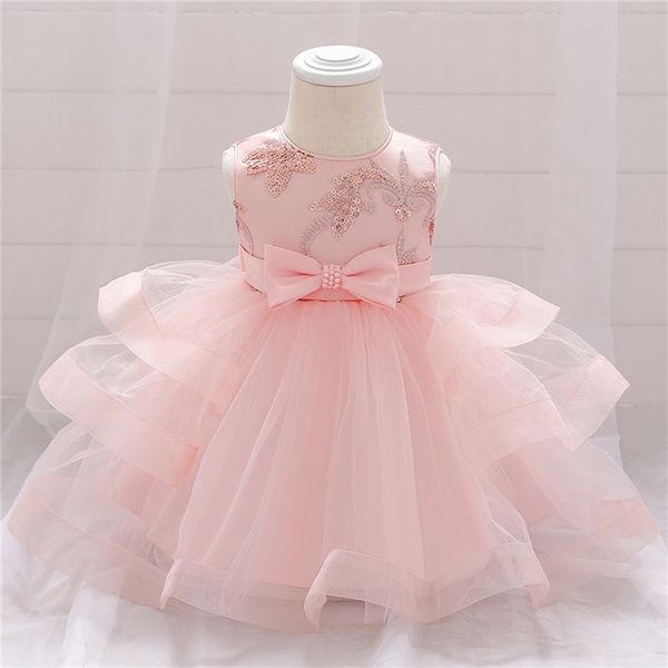 

1 year birthday party baptism dress of girls infant baby girl custumes baby girls clothes for lace tutu princess dress lj201221, Red;yellow