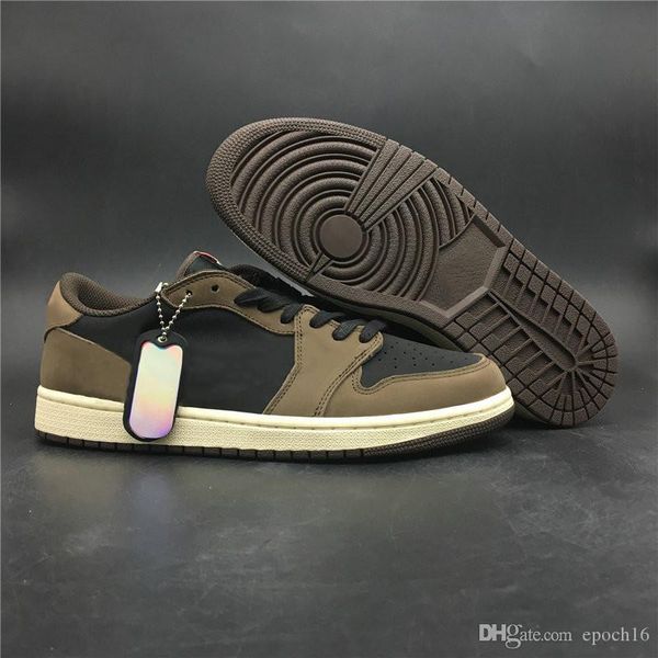 

travis scott 1 low man outdoor designer shoes cactus jack1s black sail dark mocha university red sport sneakers