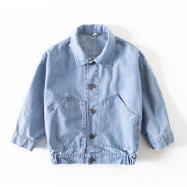 

jackets 2021 autumn children's denim jacket korean style handsome boys' thin trendy boys kids coats, Blue;gray