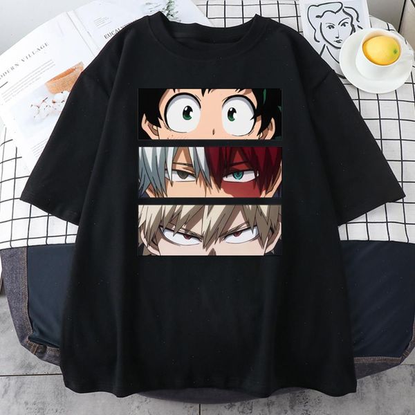 

my hero academia cute anime t shirt women casual harajuku tee oversize female t-shirt summer woman japan clothes shirts, White